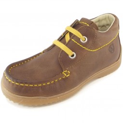 Naturino 4112 Jungen Schnürschuhe braun (bark/giallo)