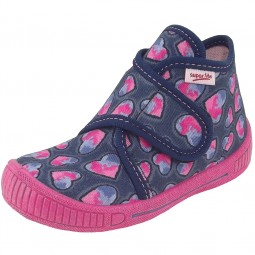 Superfit Bully Mädchen Hausschuhe blau/pink (water kombi)