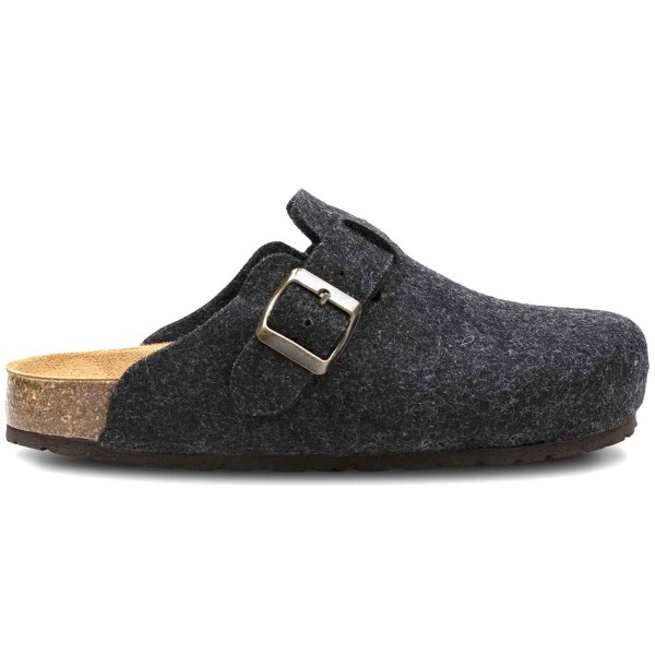 Löwenweiss - Belt - Unisex Filz-Pantoffel aus Schurwolle - Anthrazit