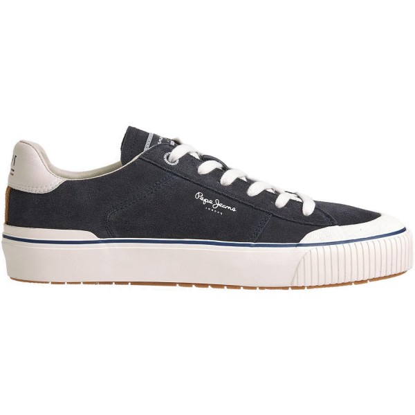 Pepe Jeans Ben Overdrive Herren Low-Ledersneaker Dunkelblau (Navy)