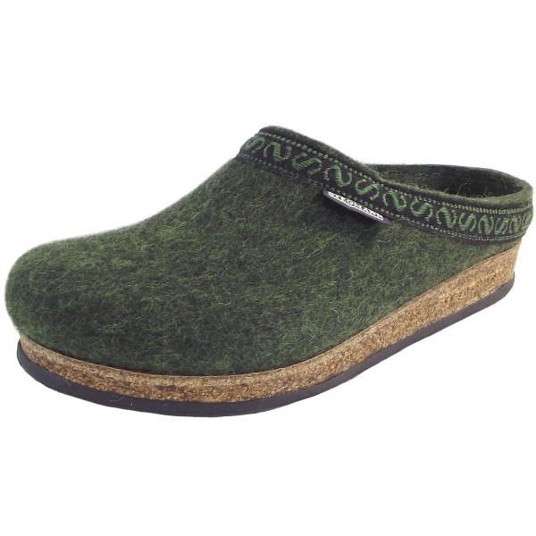 Stegmann 108 Unisex Wollfilz-Pantoffeln Dunkelgrün (Green)