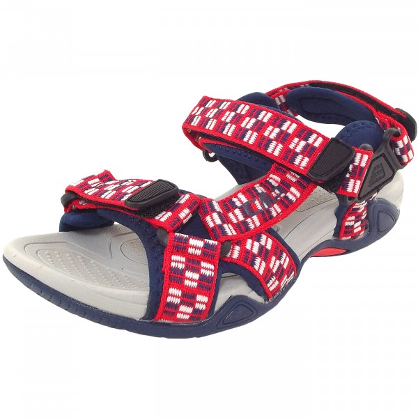 red hiking sandals