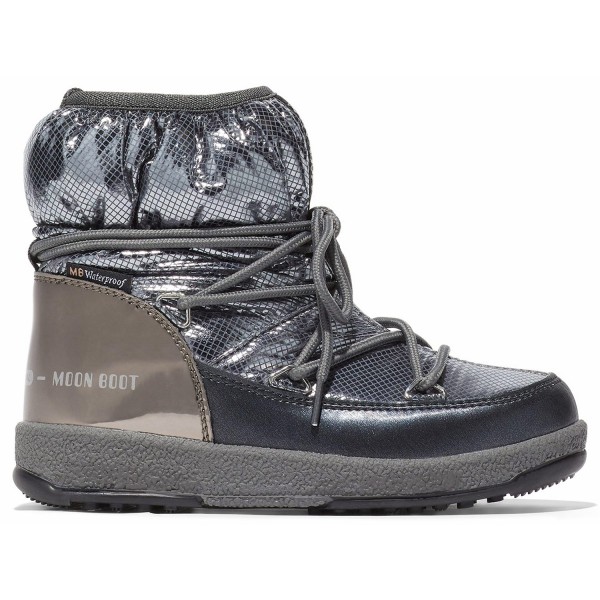 Moon Boot Jr Girl Low Nylon Premium WP Mädchen Winterstiefelette Metal Gun