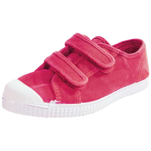 Natural World Basquet Klett Mädchen Bio-Sneaker Pink (Rosa Vivo)