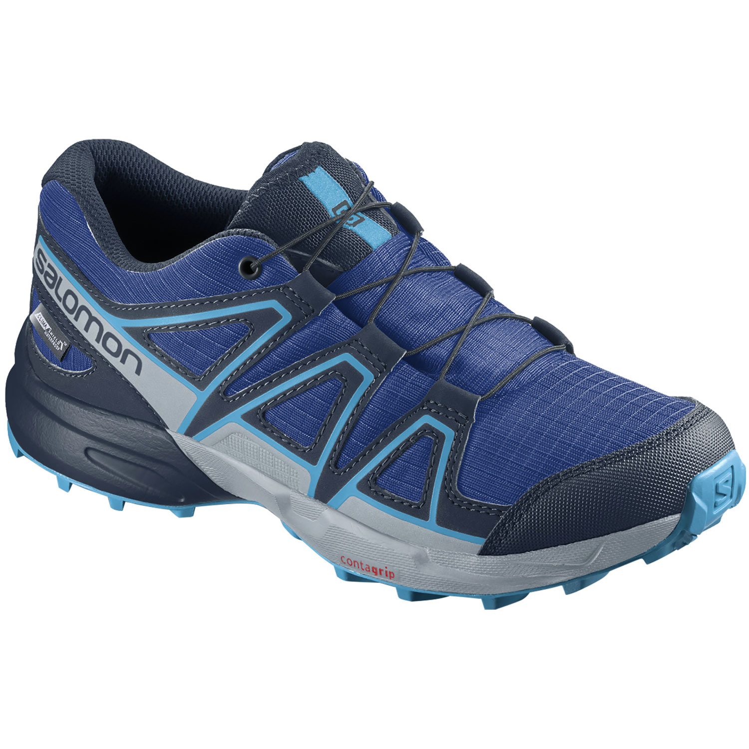 Salomon Speedcross CSWP J Child Trail Running Shoes Surf The Web/Navy  Blazer/Ethereal Blue | Sneaker | Kids | Flux Online