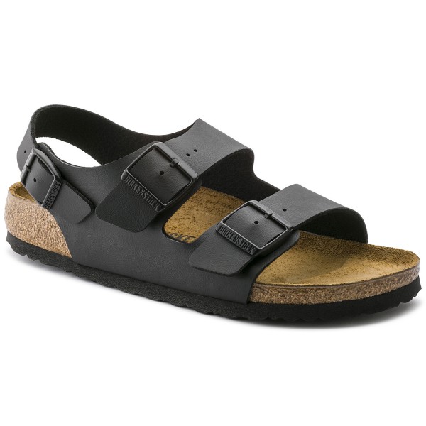 Birkenstock Milano Birko-Flor Unisex Sandale Schwarz (Black)