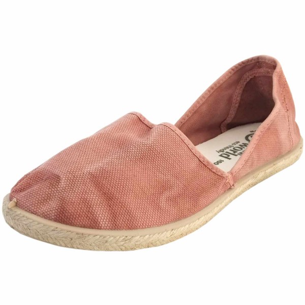 Natural World Trecia Damen Used-Look Espadrilles Krabbenorange (Cangrejo)
