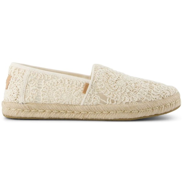 Toms Alpargata Rope 2.0 Damen Espadrille aus Häkelspitze Natural Crochet Lace