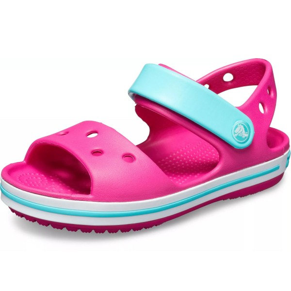 Crocs Kids Crocband Croslite Hook /& Loop Sandal Pool Candy Pink