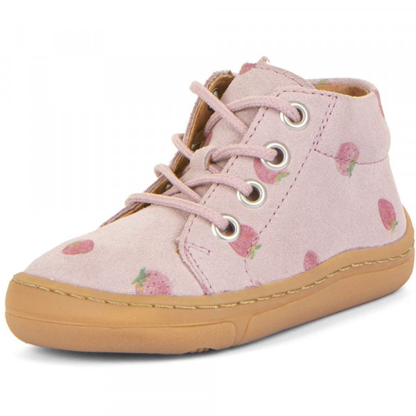 Froddo Barefoot First Step Laces Mädchen Barfußschuhe aus Leder Rosa (Pink)