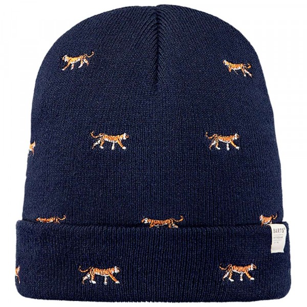 Barts - Vinson Beanie Kids - Kinder Feingestrickte Mütze mit Tiger - Dunkelblau (Navy)