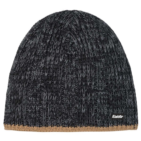 Eisbär - Rene MÜ XL - Herren Winter-Strickmütze mit Fleeceband - Braun/Schwarz (Cappuccino/Schwarzmeliert)