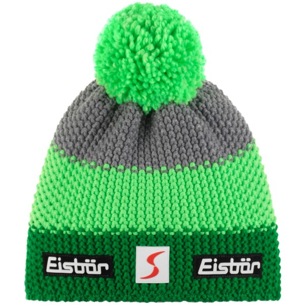 Eisbär Star Pompon SP Kids Kinder Strickmütze grün/lime/grau
