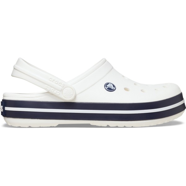 Crocs - Crocband - Unisex Sportive Clog-Sandalen - Weiß/Dunkelblau (White/White/Navy)