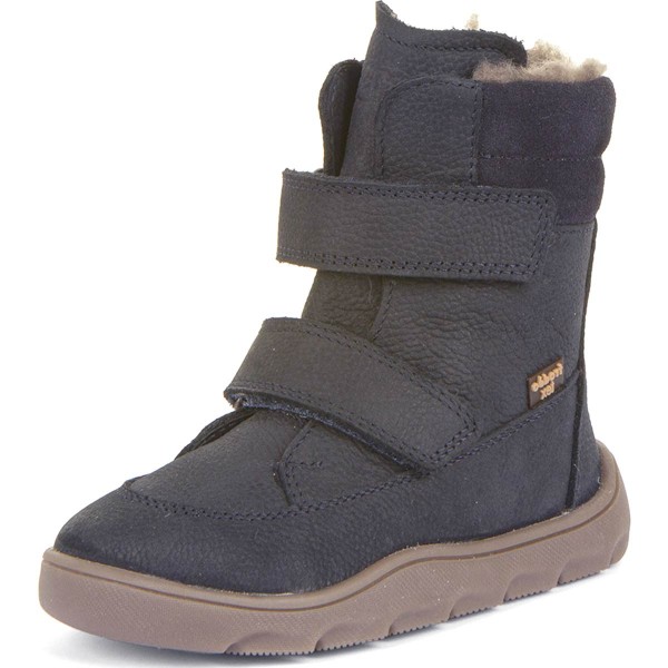 Froddo - FroddoTex Zeru Winter Barefoot - Mädchen Wasserdichte Barfuß-Klettstiefel - Dunkelblau (Dark Blue)