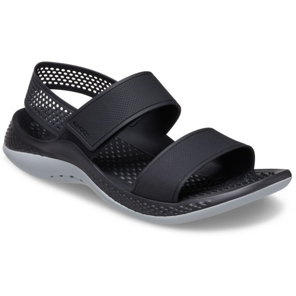 Crocs LiteRide 360 Sandal Damen Komfort-Sandale Schwarz/Grau (Black/Light Grey)