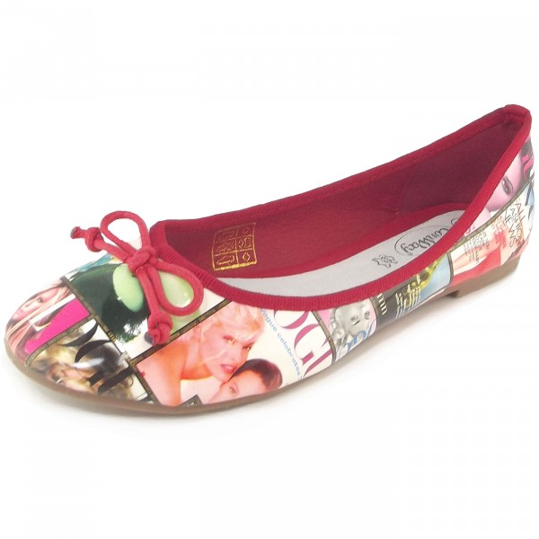 Conway Marilyn Damen Ballerina rot/mehrfarbig