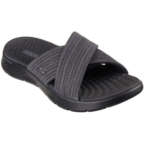 Skechers Go Walk Flex Sandal - Impressed Damen Cross Slide-Sandale Schwarz (Black/Grey)