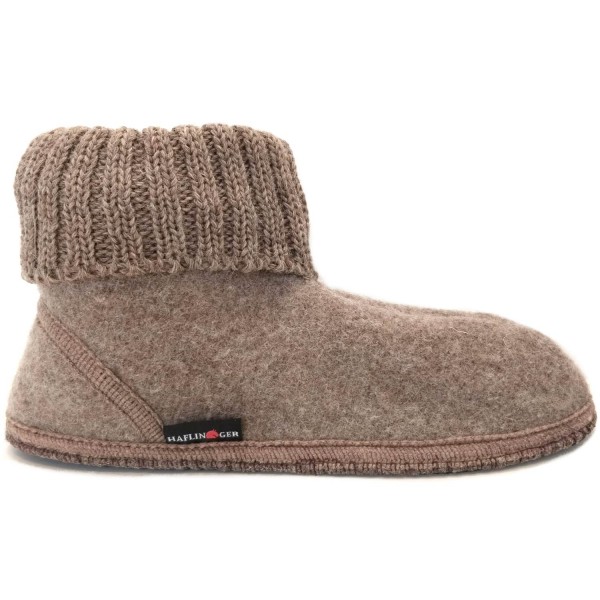 Haflinger - Karl - Unisex Hüttenschuhe aus Schurwolle - Beigemeliert