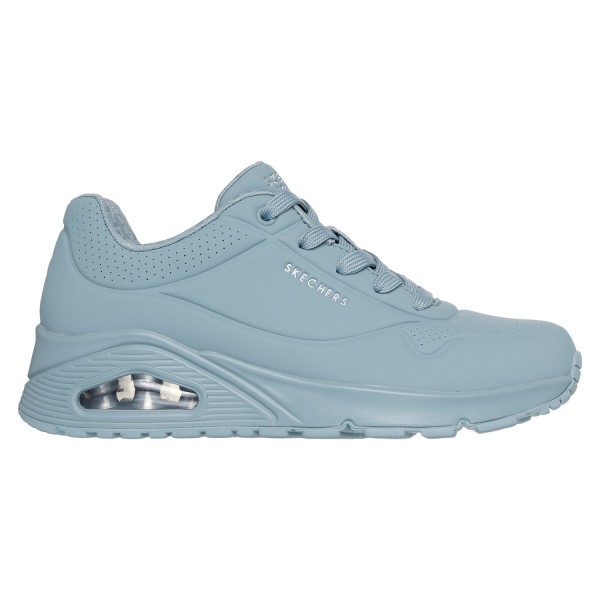 Skechers - Uno - Stand on Air - Damen Fashion-Sneaker in Monochrom - Graublau (Gray/Blue)