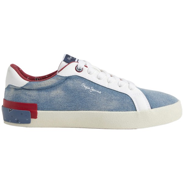 Pepe Jeans Kenton Denim Damen Canvas-Sneaker Hellblau (Factory Blue)