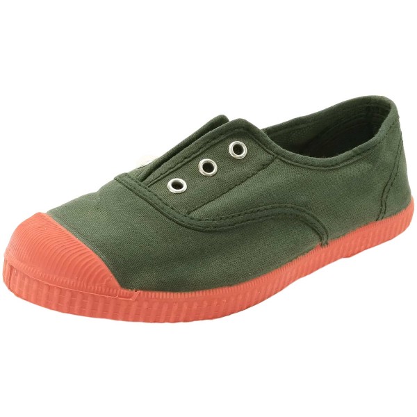 Natural World - Grape Color - Kinder Bio-Slipper aus Baumwolle - Kaki/Orange