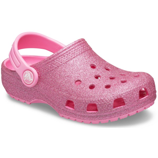 Crocs Classic Glitter Kids Mädchen Glitzer-Clogs Pink Lemonade