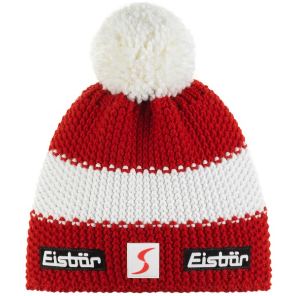 Eisbär Winter Cap Star Pompon Kids SP red/white/red