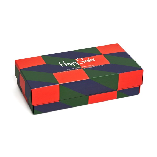 Happy Socks Classic Holiday Socks Gift Set 3-Pack Unisex Feiertagsssocken Mehrfarbig