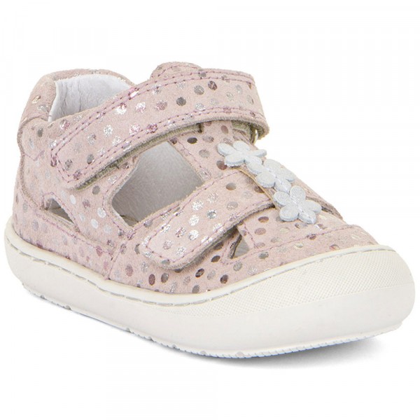 Froddo Ollie Sandal Kleinkinder Leder-Sandale mit Glanzeffekt Rosa (Pink+)