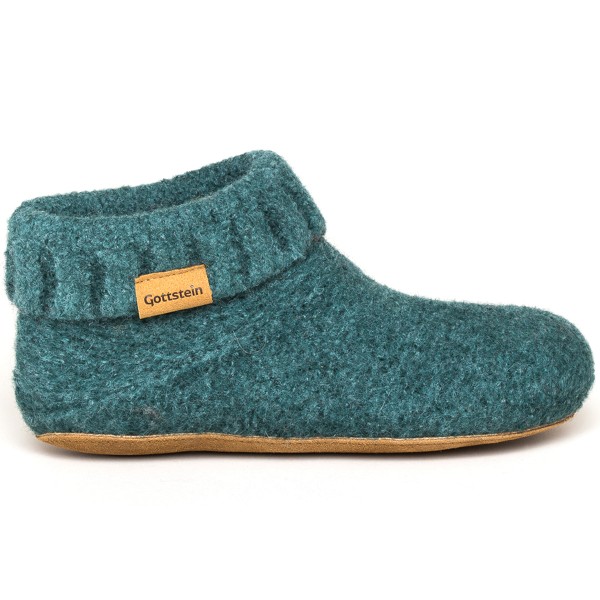 Gottstein Knit Boot Unisex Wollstrick-Hüttenschuhe Grünmele