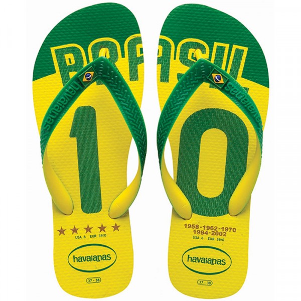 havaianas green yellow