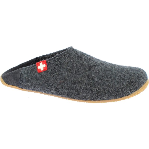 Living Kitzbühel Slipper Babouche Kreuz Unisex Hauspantoffeln Anthrazit