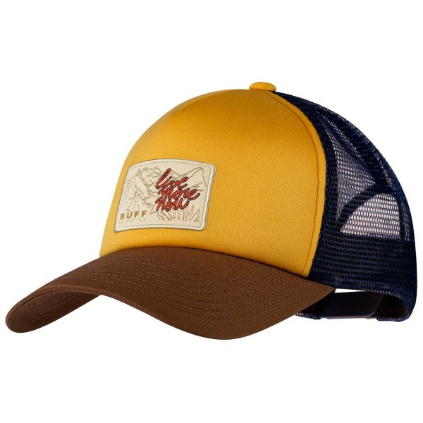 Buff - Trucker Cap - Herren Klassiker-Kappe - Gelb/Braun/Blau (Erlen Camel)