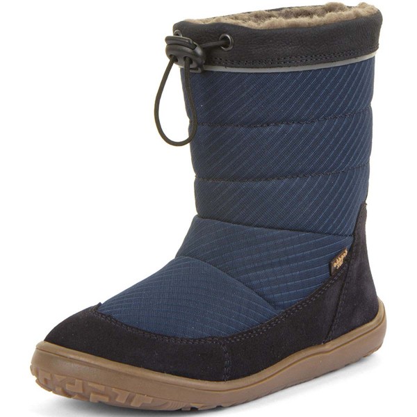 Froddo - FroddoTex Barefoot Up Snow Wool - Kinder Wasserdichte Barfußstiefel mit Wollfutter - Dunkelblau (Dark Blue)
