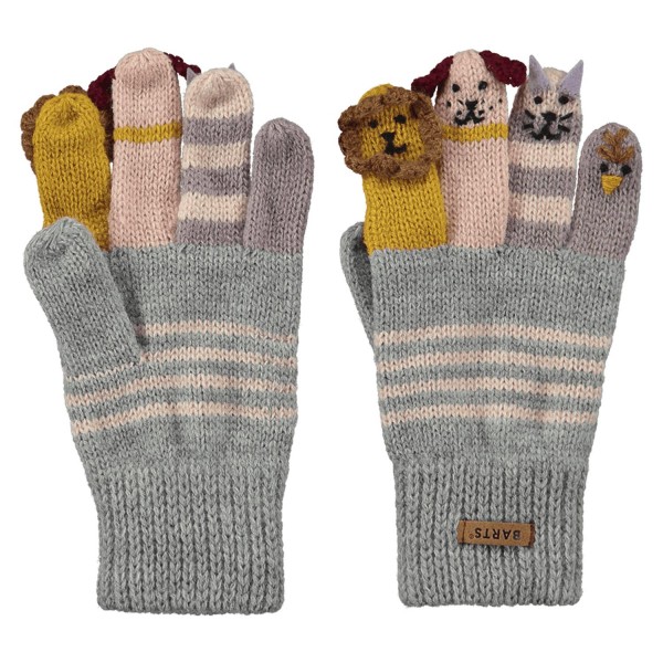 Barts Puppet Gloves Mädchen Strick-Handschuhe Grau (Heather Grey)