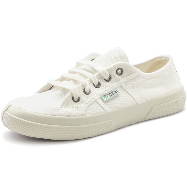 Natural World Blossom Unisex Bio-Baumwolle Sneaker Weiß (Blanco)