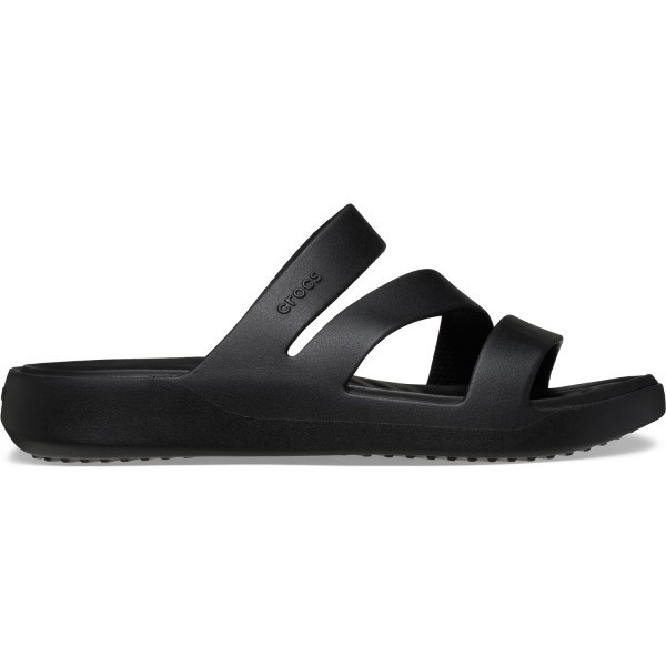 Crocs Getaway Strappy Damen Komfort-Pantoletten Schwarz (Black)