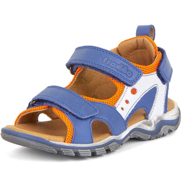Froddo - Karlo 3V - Kinder Dreiklett-Sandale mit Lederfutter - Blau/Weiß (Blue Electric)