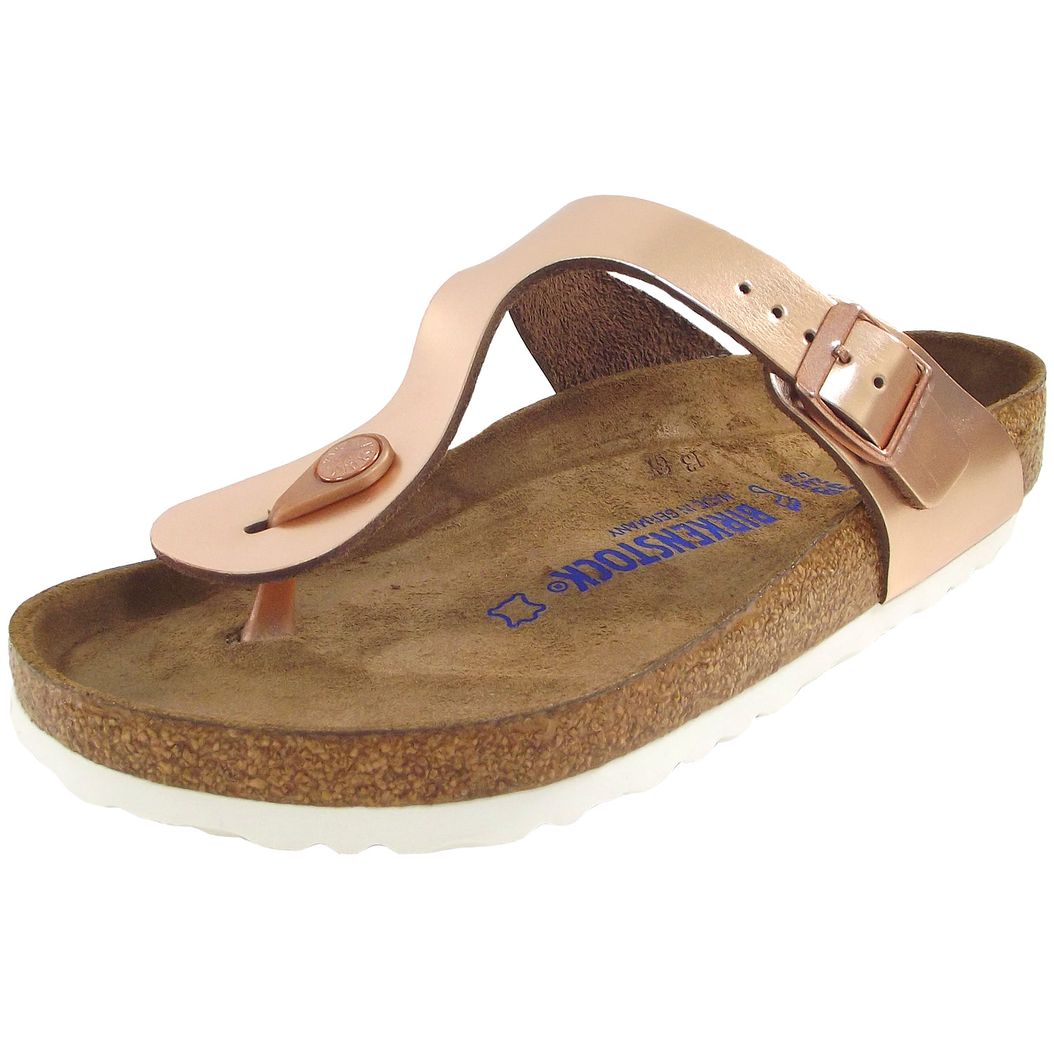 birkenstock gizeh soft footbed metallic copper