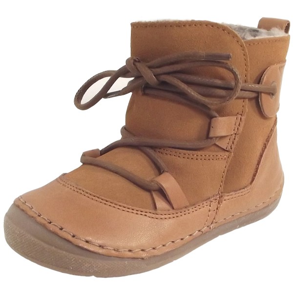 Froddo Paix Winter Sweet Kinder Lammfell-Winterstiefel Braun (Cognac)