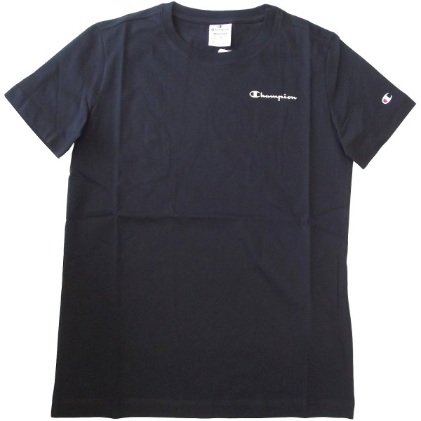 Champion Crewneck T-Shirt Damen Baumwolle-Shirt schwarz (nbk)