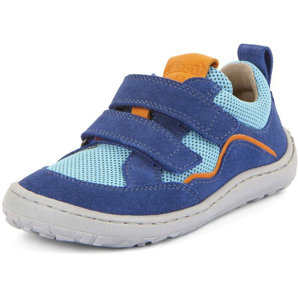 Froddo - Barefoot Baze - Kinder Barfußschuhe mit Klettverschluss - Blau/Hellblau (Blue Electric)