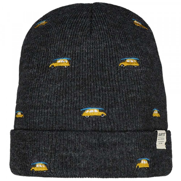 Barts - Vinson Beanie Kids - Kinder Feingestrickte Mütze mit Autos - Dunkelgrau (Dark Heather)