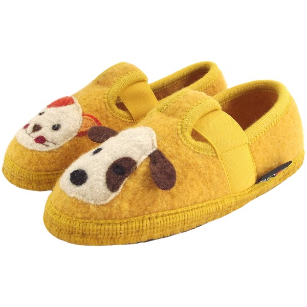 Haflinger Slipper Pets Kinder Hausschuhe Gelb (Sonne)