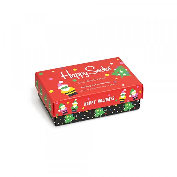 Happy Socks Happy Holidays Kids Gift Box 3-Pack Kinder Geschenk-Socken mehrfarbig