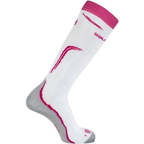 Salomon X Pro Damen Skisocken white/pink yarrow