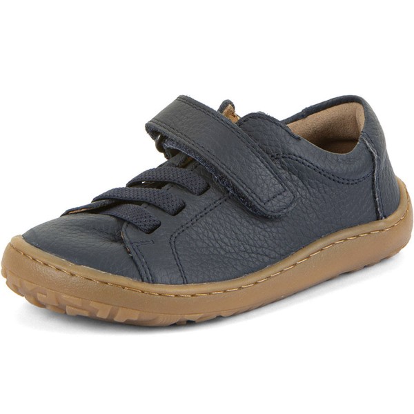 Froddo - Barefoot Elastic - Kinder Barfuß-Halbschuhe aus Leder - Dunkelblau (Dark Blue)