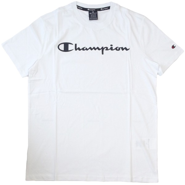 Champion Crewneck T-Shirt Mn Herren Baumwolle-Shirt weiß (wht)