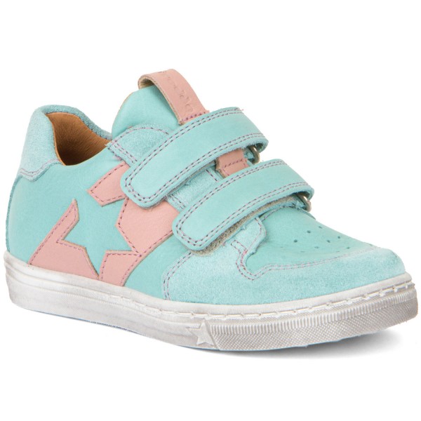 Froddo Dolby Mädchen Klett-Ledersneaker Mint (Türkis)